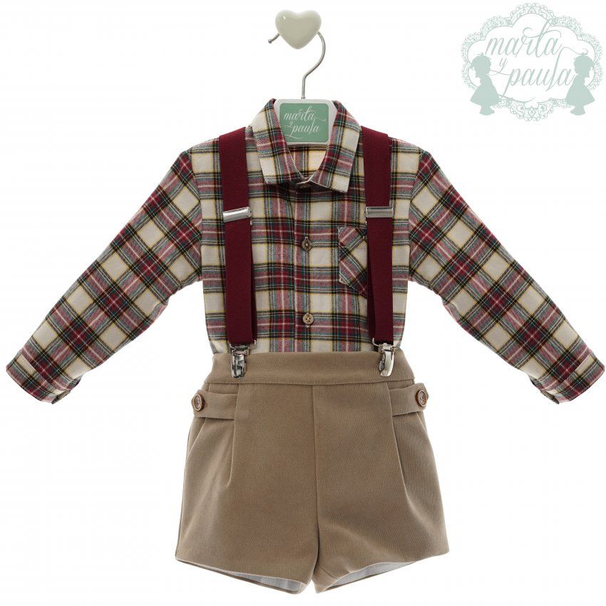 bermuda camisa y tirantes